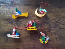 5 x Weihnachtsschmuck  Baumbehang/Baumschmuck aus Holz