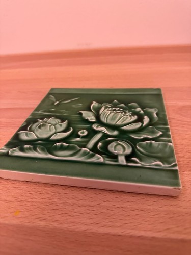 Antike jugendstil reliefkachel - antike,