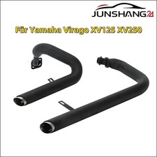 Für Yamaha Virago XV125/XV250 Auspuffrohre Schalldämpfer Auspuff Endtopf Schwarz