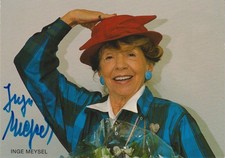 INGE MEYSEL Original Autogramm signierte Rüdel Postkarte 80er Jahre