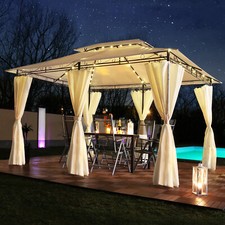 Led pavillon 3x4m garten - pavillon,