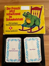 Der Frosch sitzt schwitzend im Schaukelstuhl - ein lustiges Satzaustauschspiel