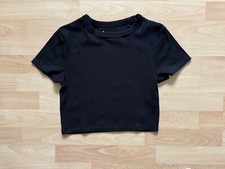 Kurz geschnittenes Damen T-Shirt schwarz von FSBN Sister (New Yorker), Gr. L