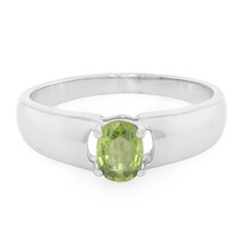 Grüner Saphir Silber Ring