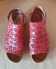 Ledersandalette Gr. 39 rot mit