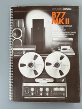 Studer Revox B77 MK II Bedienungsanleitung [mit Schaltplänen] : Zustand top !