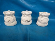 Deko,Vorradsbehälter aus Keramik  (?),  Mehl, Salz, Zucker, ca .12 cm Hoch,