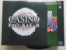 WECO Casino Poker Straight Flush 200 im Holzkoffer 2 Kartenspiele 200 Chips