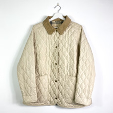 Barbour Steppjacke Gr.44 Damen Beige Annandale Damenjacke Cordkragen
