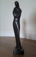 Bronzefigur Frau Gestalt Maria Abstrakt Kunst 32,5 cm