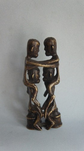 Figur skulptur afrika metall - skulptur,