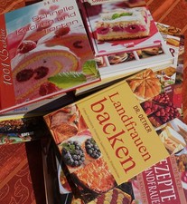 23 Backbücher, Backbuch Landfrauen, Rezepte Kuchen und Torten, Dr. Oetker, Paket