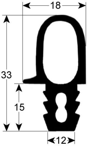 Türdichtung 520mm 775mm - , vpe