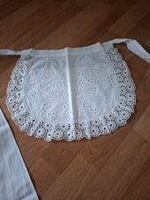 Retro Bedienung Restaurant Schürze weiß Geldbeutelschürze schwarz neuwertig