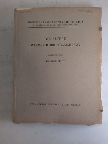 Mgh die ältere - [mgh]., wormser