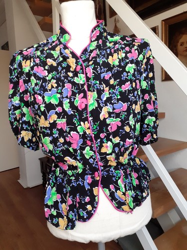 Vintage bluse mit schößchen - bluse,