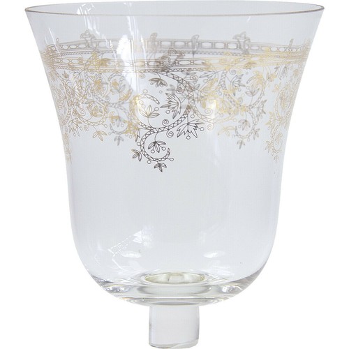 Kerzenglas glasaufsatz gold - xl,
