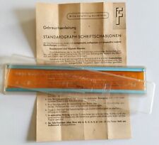 Schriftschablone Standardgraph 201/6 Feder Pen 56 Buchstaben Zahlen Zeichen Büro