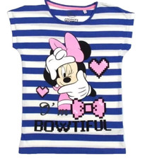 MINNIE MAUS 122 128 T- SHIRT GLITZER DISNEY C&A MICKEY MICKY MOUSE KURZARM
