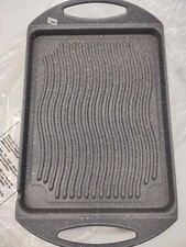 Lagostina Spezial Antihaft-Gas- und Ofenplatte, Aluguss, 34 x 26 cm, Grillpfanne