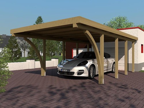 Carport flachdach 400 - 400, cm