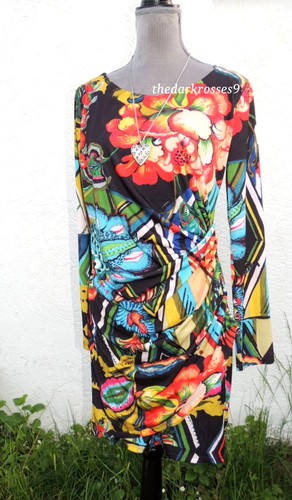 Desigual kleid wickeloptik - kleid,