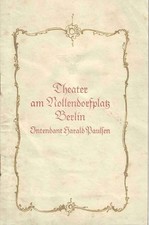 Berlin 1938 Programm Theater am Nollendorfplatz „Der Opernball“ Edith Schollwer