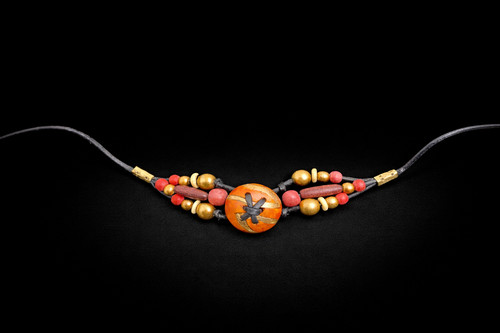 Boho halskette mit holzperlen - boho,