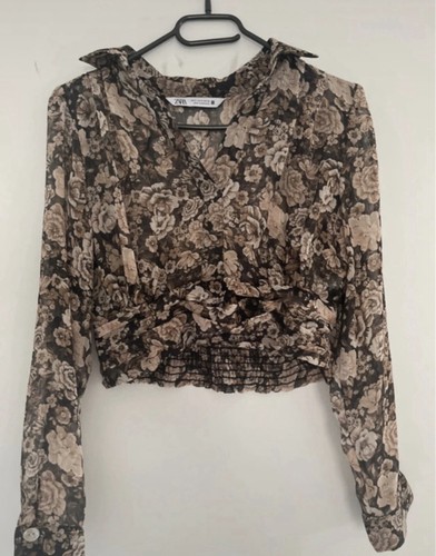 Zara blumenbluse romantisch - blumenbluse,