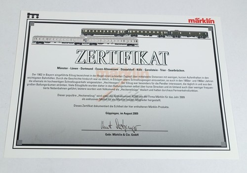 Märklin 42269 zertifikat - märklin,