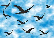 9 Stück Vögel Aufkleber