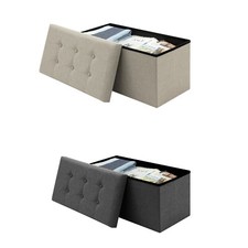 Sitzbank Leinen Polsterhocker