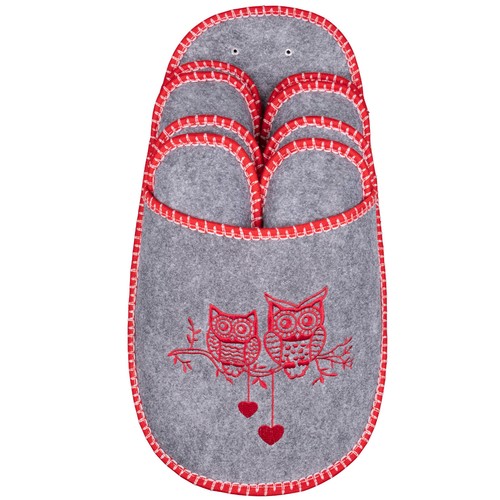 Gästepantoffel eulen 4er set - 4er,