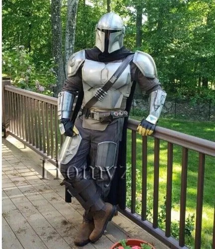 Silber mandalorianer kostüm - silber,