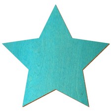 Holz Stern V3 Türkis