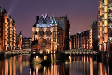LEINWAND BILD ER HAMBURG HAFEN HANSESTADT INNENHAFEN SPEICHERSTADT BILD  60x40 