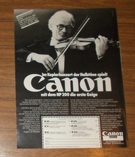 Seltene Werbung CANON NP 200 Kopierer spielt die erste Geige NP 6000 1980