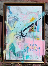 C. FANTA - GEMÄLDE abstrakte Kunst Bild ORIGINAL Leinwand MALEREI art Acryl neu