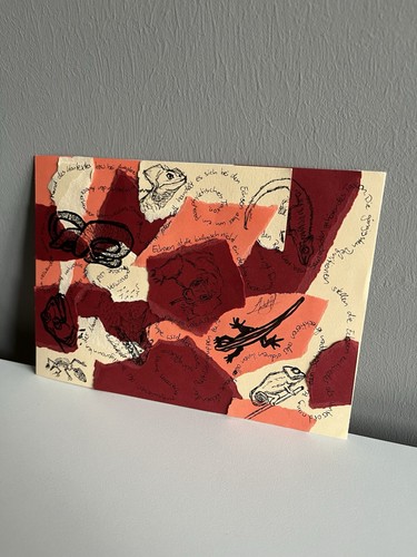Collage lizards - collage, „lizards”