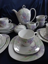 Winterling Kirchenlamitz Bavaria Kaffeeservice 6 Per. Orchidee 21 Teile komplett