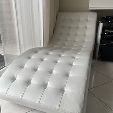 Sofa Leder weiß