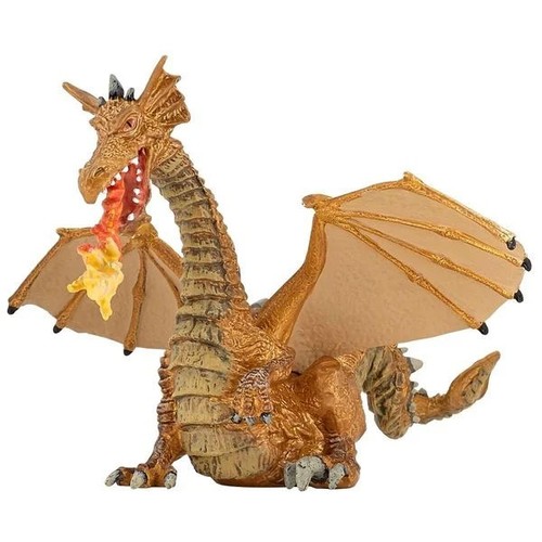 Feuerspeiender drache gold - drache,,