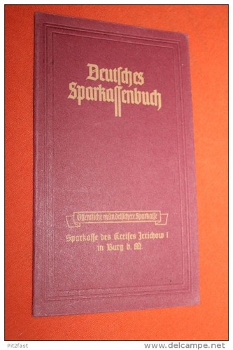 Altes sparbuch jerichow - altes,
