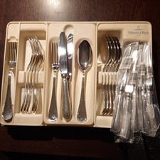 Besteck Villeroy Boch Kreuzband-Septfontains 120 versilbert Messer Gabel Löffel