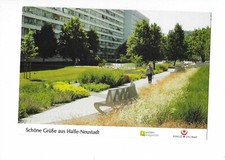 K140 AK Schöne Grüße aus Halle-Neustadt  ungelaufen ca. 1990