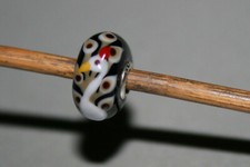 Original Trollbeads - Peacock Pfau Bead - Black - Unikat Unique OOAK