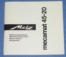 Metz  Bedienungsanleitung  Mecamat 45-20