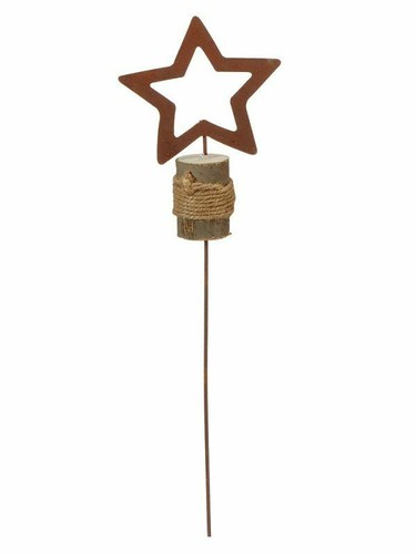 Gartenstecker stern auf - stern, holz