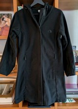 Fleece Mantel Jacke Schwarz