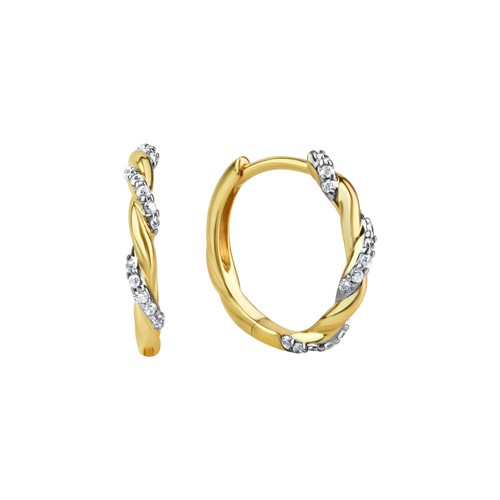 Creolen 333 gelbgold - gelbgold, bicolor